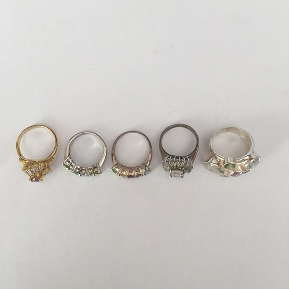 Mixed Lot of Vintage 925 Sterling Silver Rings - Picture 2 of 16